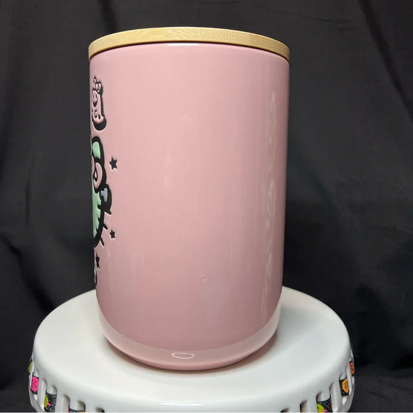 Sanrio Hello Kitty Halloween Pink & Green Frankenstein Ghost Ceramic Canister - Picture 4 of 12